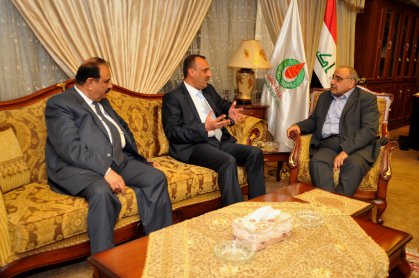 وزير النفط السيد عادل عبد المهدي يستقبل محافظ ورئيس مجلس محافظة النجف الاشرف