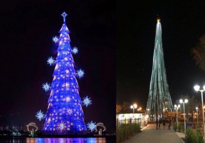 مدينة العاب في بغداد تعلن نصبها اكبر شجرة ميلاد في العالم