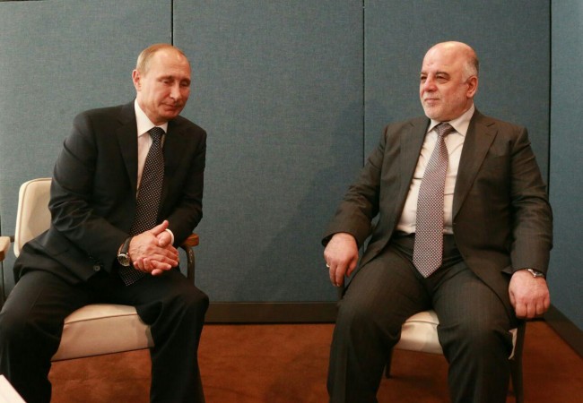 بوتين للعبادي: جهد روسيا ينصب حول محاربة داعش في سوريا ومساعد العراق بالتسليح
