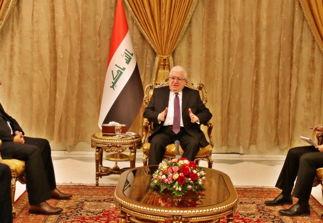 معصوم يؤكد أهمية توطيد العلاقات بين العراق وتونس