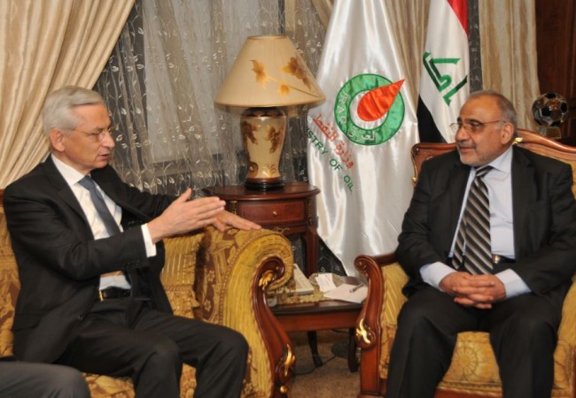 وزير النفط السيد عادل عبد المهدي يؤكد حرص العراق على توسيع افاق التعاون والارتقاء بالصناعة النفطية في البلاد