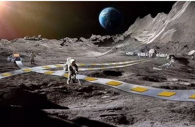 سكة حديد على القمر