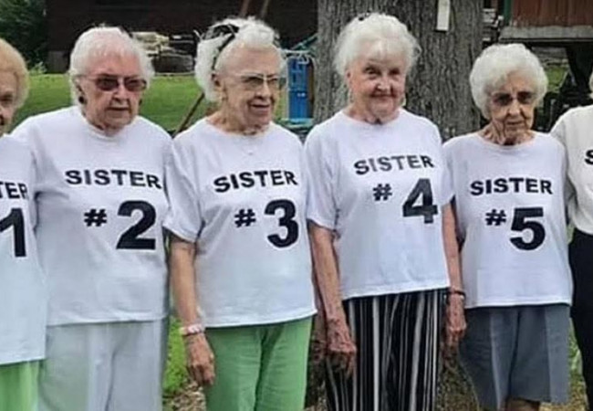 6 شقيقات بإجمالي عمر 570 عاماً