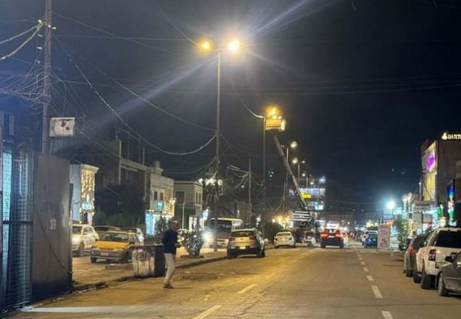 كهرباء بغداد تنجز تاهيل شبكة الأنارة لشارع التفاحة بمصابيح LED