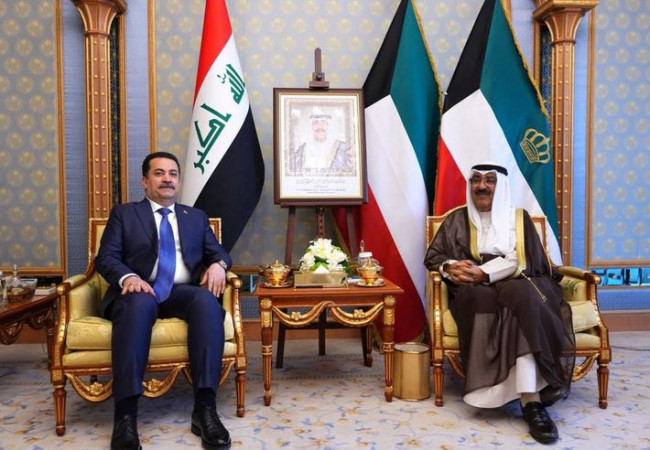 رئيس الوزراء وأمير دولة  الكويت يؤكدان أهمية إدامة علاقات حسن الجوار والاحترام المتبادل
