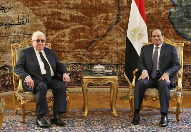 معصوم يدعو مصر الى دعم العراق في المجال العسكري وتعزيز التعاون المشترك