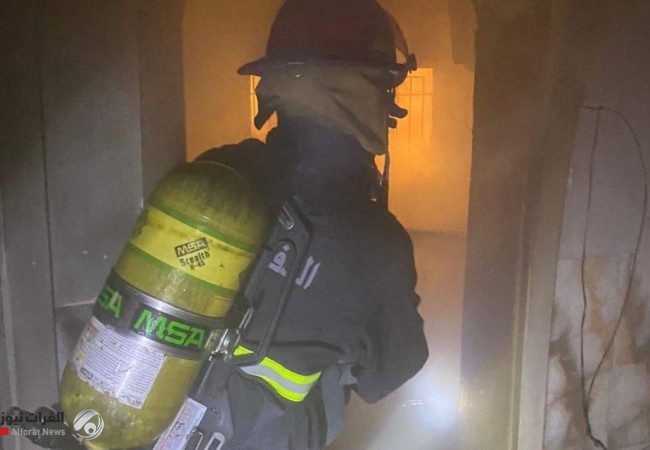 الدفاع المدني ينقذ عائلة من حادث حريق في ابو غريب