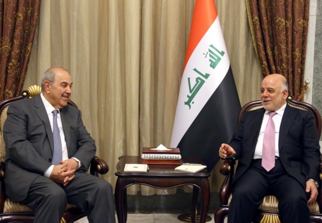 العبادي وعلاوي يؤكدان اهمية دعم الإصلاح ومحاربة الفساد