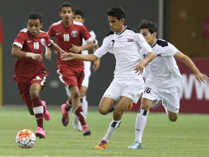 منتخب الناشئين بكرة القدم وضع قدماً في النهائيات الآسيوية بالفوز على قطر