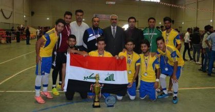 جامعة ديالى تحرز المرتبة الثانية في بطولة الجامعات العراقية بخماسي الكرة