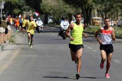 عداؤو سوريا وفلسطين يشاركون بماراثون بغداد الدولي