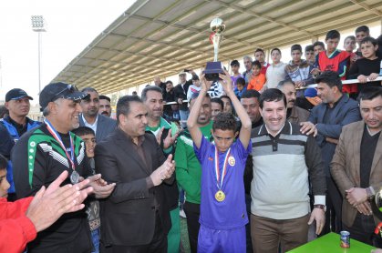 مهرجان رياضي وبطولة كروية للناشئين في مديرية شباب ورياضة بابل