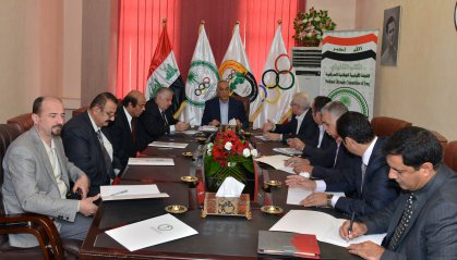 المكتب التنفيذي للجنة الاولمبية يناقش استحضارات ريو دي جانيرو ويناقش ورقة عمل اقترحها رئيس البعثة