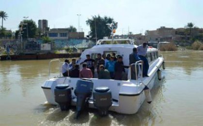 التاكسي النهري ينقل المواطنين بين ضفتي الكريعات والكاظمية مجاناً لمدة شهر