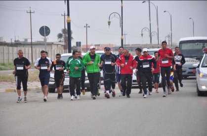 أولمبية كركوك تنظم بطولة ركضه الضاحية تضامناً من سكان ناحية تازة