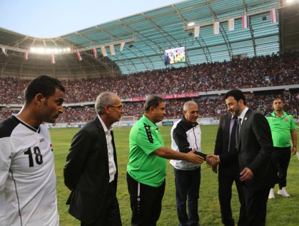 نائب محافظ كربلاء المقدسة يثمن جهود اللجان العاملة في حفل إفتتاح ملعب كربلاء الدولي
