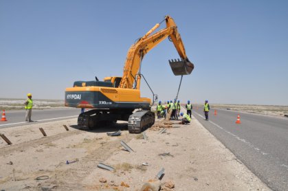 وزارة الاعمار  تحقق مراحل متقدمة في مشروع اعادة تأهيل طريق المرور السريع للمقطعين ( ط7 ، ط8 )