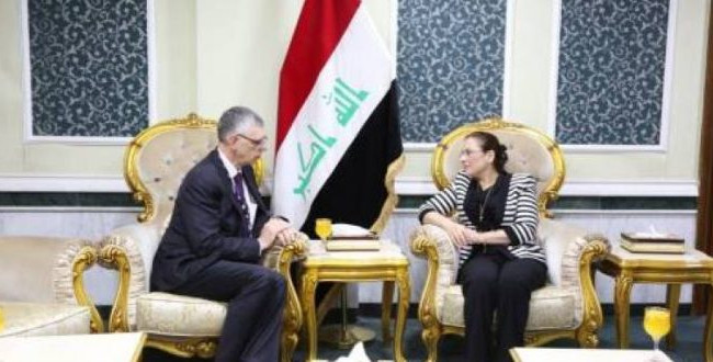 وزيرة الاعمار :  نرغب بالتعاون مع الشركات الاسترالية في مجال الاستثمار وتأهيل المناطق المحررة