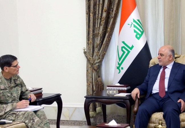 جنرال أمريكي للعبادي: مستعدون لتوفير كل ما يحتاجه العراق لاستمرار انتصاراته