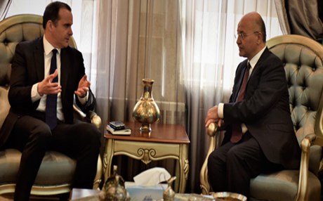 صالح وماكغورك يبحثان الاوضاع السياسية وعمليات تحرير الموصل