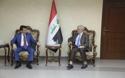 الزبيدي يستقبل وزير الادارة المحلية والحالات الطارئة الارميني