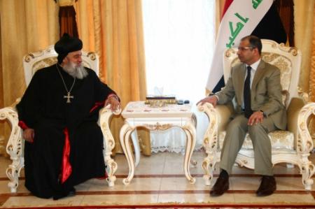 الجبوري يؤكد لقداسة البطريريك حرص البرلمان على تشريع القوانين التي تحفظ حقوق الاقليات