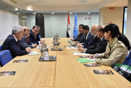 خلال زيارة الجعفري لها..منظمة الفاو: لدينا مشاريع لإعادة إعمار مشاريع الريِّ والزراعة في العراق