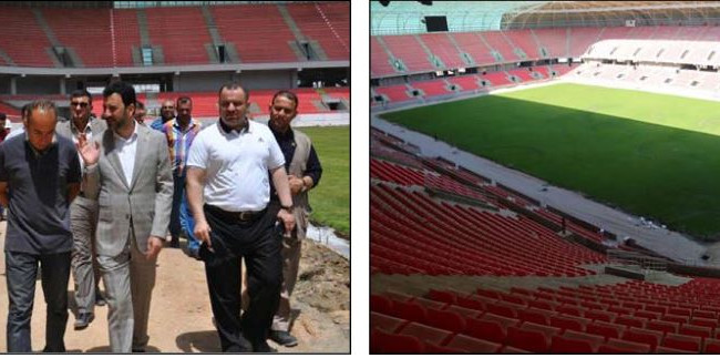 عبطان يتفقد اعمال التشطيبات في ملعب كربلاء الدولي ويثني على الاندفاع العالي لانجاز العمل في التوقيتات المحددة