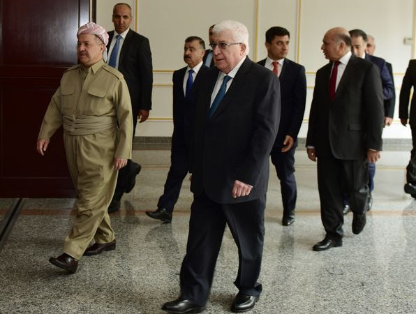 معصوم وبارزاني يبحثان المستجدات الاخيرة وسبل حل المشاكل بين بغداد واربيل