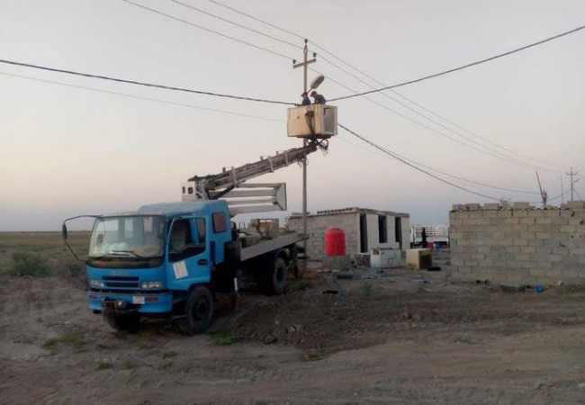 كهرباء الوسط تنجز اعمال تأهيل الانارة  وتامين التيار الكهربائي للمواكب الحسينية