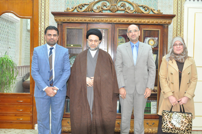 رئيس ديوان الوقف الشيعي يستقبل وفداً من الجامعة المستنصرية