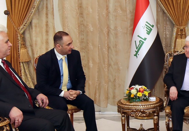 السفير الاوكراني يؤكد لمعصوم استعداد بلاده لتطوير التعاون في المجالات كافة