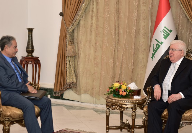 الرئيس معصوم يدعو إلى جعل 2017 عاماً لإعادة الإعمار