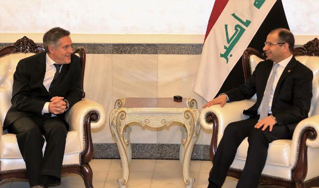 الجبوري لسفير الاتحاد الاوربي: ضرورة حشد الجهود الدولية لمواجهة داعش