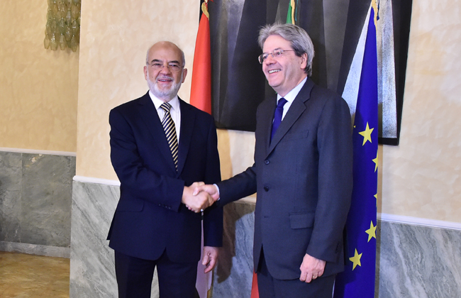 الجعفري لنظيره الايطالي: نتطلع لدعمكم على صعيد إعادة إعمار المناطق المحررة