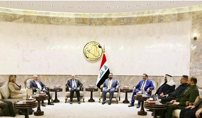 الحلبوسي ووفد الديمقراطي الكردستاني يؤكدان ضرورة استكمال الاستحقاقات الدستورية