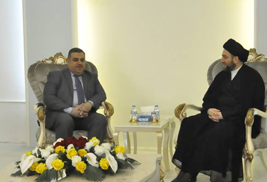 السيد عمار الحكيم وأمين عام حزب الفضيلة يشددان على وحدة البرلمان وضرورة تجاوزه الانقسام