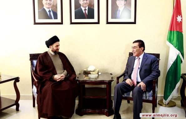 رئيس التحالف الوطني يبحث مع القيادة الأردنية مشروع التسوية ودعم العراق في محاربة الارهاب