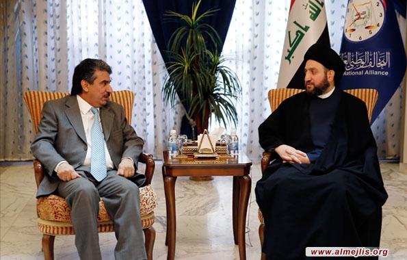 السيد عمار الحكيم يؤكد ضرورة بناء علاقات متينة مع الكويت في المجالات كافة