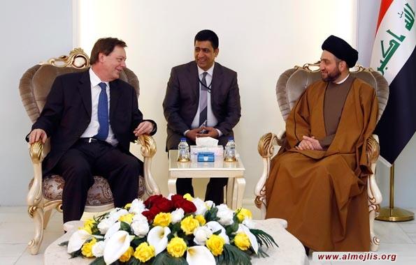 السيد الحكيم يبحث مع سفير المملكة المتحدة الاوضاع الامنية والسياسية في العراق والمنطقة