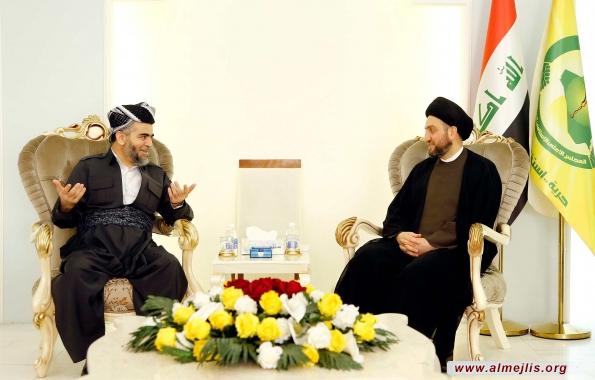السيد عمار الحكيم يبحث مع قيادي كردي تطورات الأوضاع السياسية في البلاد