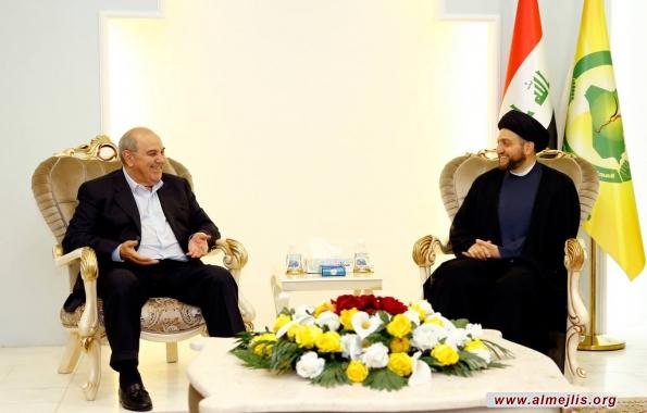 السيد عمار الحكيم يبحث مع اياد علاوي الاصلاح والتعديل الوزاري