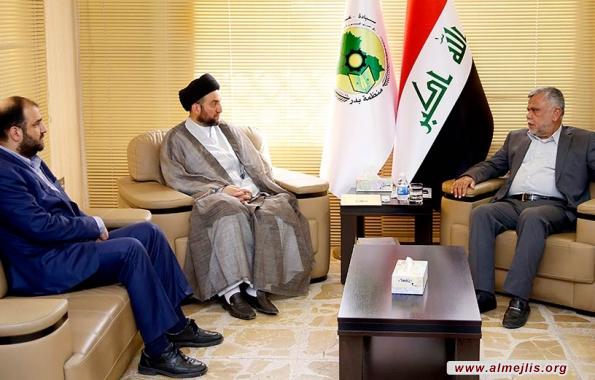 السيد عمار الحكيم يبحث مع الجعفري والعامري تعزيز التعاون بين قوى التحالف الوطني لمواجهة التحديات