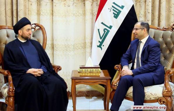 السيد عمار الحكيم يؤكد ضرورة نهوض مجلس النواب بدوره لحل الازمة