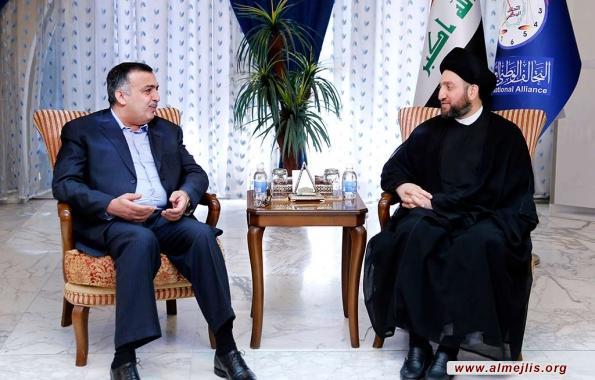 رئيس التحالف الوطني السيد عمار الحكيم يستقبل رئيس حركة الحل الدكتور جمال الكربولي
