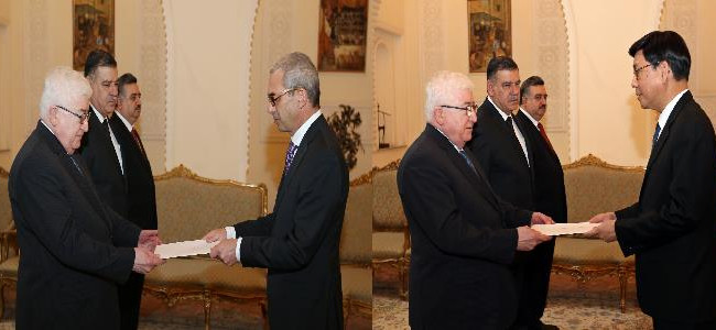 معصوم يتسلم أوراق سفيري تايلند والنمسا