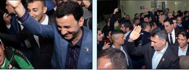 وصول المنتخب الاولمبي وسط استقبال رسمي وجماهيري حاشدين